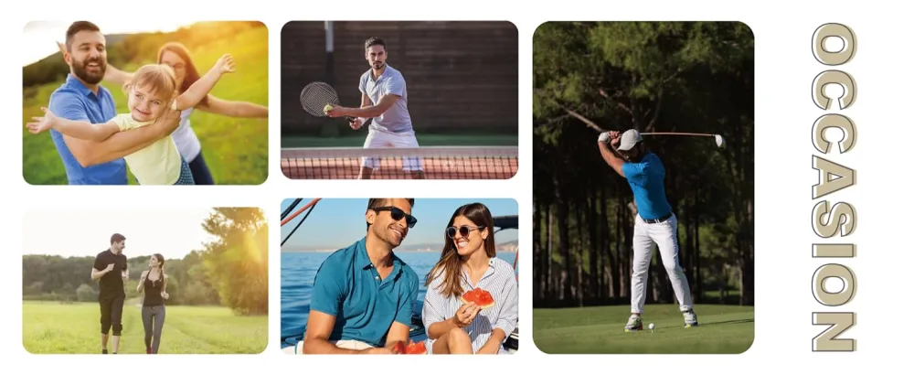 Damipow Premium Golf Shirts for Men Dry Fit Performance Polo Short Sleeve Collared Shirt Solid Blue Polo X-Large - men polo