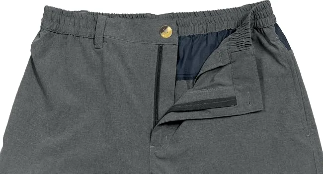 Little Donkey Andy Men's Quick Dry Stretch Shorts for Hiking Golf Travel, with Elastic Waist A1 Black Heather 3X-Large - men golf short