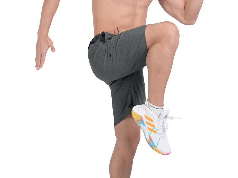 Little Donkey Andy Men's Quick Dry Stretch Shorts for Hiking Golf Travel, with Elastic Waist A1 Black Heather 3X-Large - men golf short