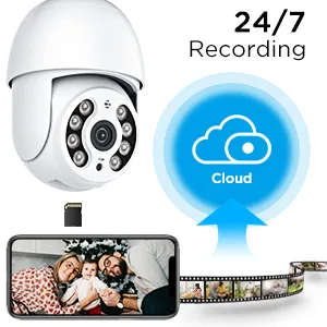 DocSmart Light Bulb Security Cameras, 2K Outdoor Wireless 360Pan/Tilt IP Light Socket Cameras for Home Security with IP65 Color Night Vision Auto Tracking Siren Alarm Two Way Audio 2.4GHz - 24/7 Recording