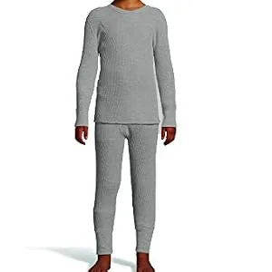 BROOKLYN VERTICAL Boys 4-Piece Thermals Set | Long Sleeve Shirt, Pants Ages 1-16 Combo D 5-6 - thermals