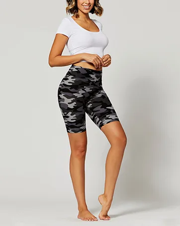 Conceited Buttery Soft High Waisted Flowy Shorts with Pockets and 4-Way Stretch - 4" Inseam Harem Shorts for Women Fleur Small-Medium - bike
