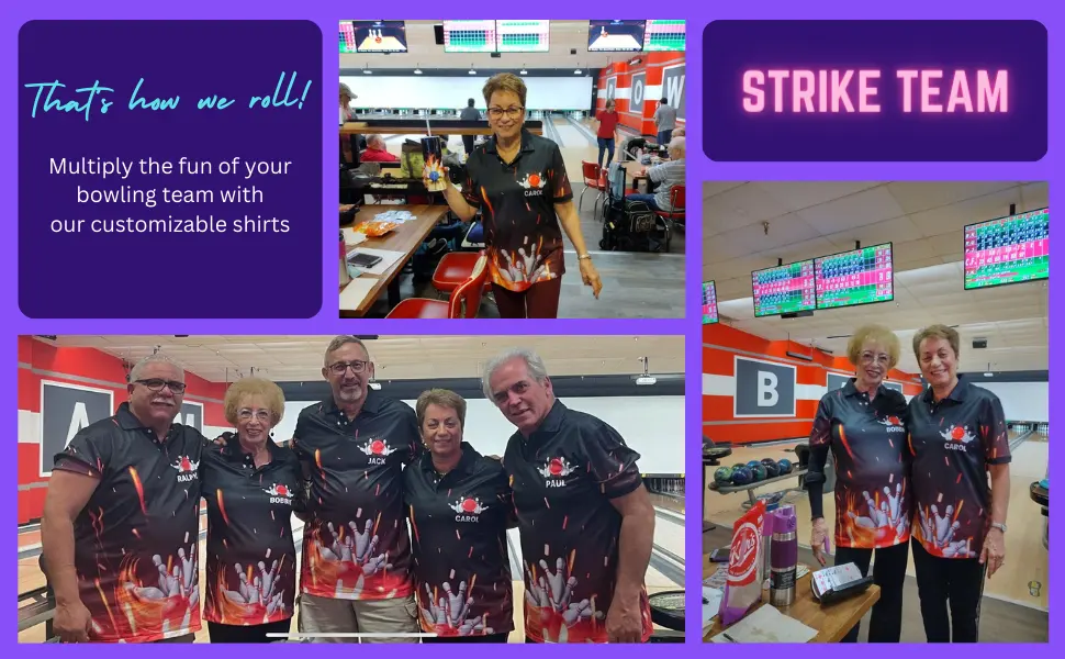 ChipteeAmz Custom Bowling Shirt for Men, Funny Bowling Polo for Men Bowlers, Personalized Bowling Team Jersey Short Sleeve Style 10 - Bowling images