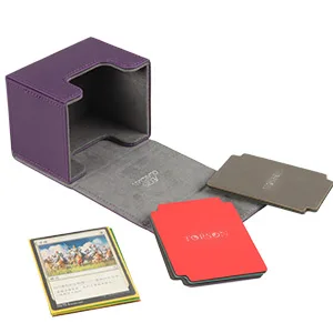 AEGIS GUARDIAN Commander Deck Box Magic Deck Box for MTG TCG Holds 100+ Sleeved Cards Leather Card Deck Box for Collectible Cards Deck, Purple 6 - product information 5