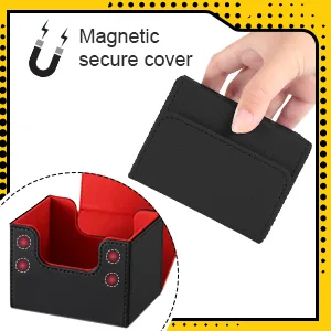 Yookeer 4 Pieces Leather Deck Card Boxes Cards Deck Game Box for Collectible Playing Card Box Compatible with MTG Commander Decks (Pink, Orange, Sand, Gray, Horizontal) Gray,Orange,Pink Horizontal - product information 4