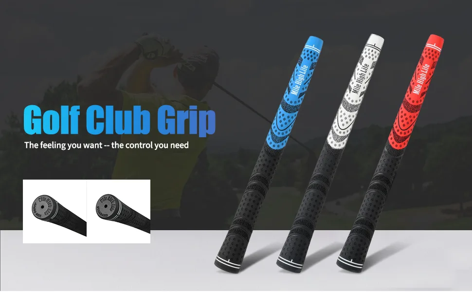 Mile High Life | Avid Golf Club Grips | 3, 13 Pc Set Bundle Golf Grips | Multi-Compound Rubber Golf Grip | Standard Midsize Jumbo Jumbo 13 Pieces Blue - GOLF GRIP