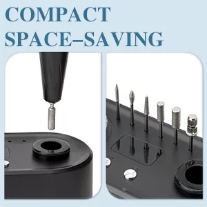 Delanie 40000 RPM Professional Nail Drill Machine for Acrylic Nails, Gel Nails, Electric Nail File E File with Light Manicure Tool, Black - compact nail drill