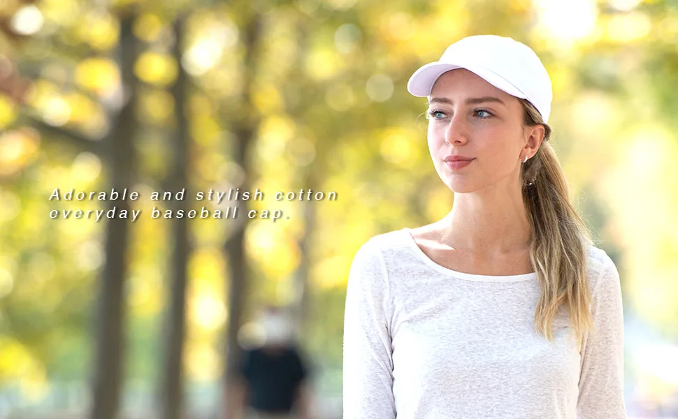Baseball Dad Hat Women Men Blank Washed Low Profile Cotton and Denim UPF 50+ Running Golf Cap Hat White - product information 7