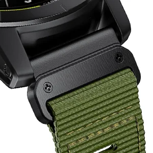 CUZOW Compatible with fenix 5 watch band for Fenix 5 Plus/Fenix 6/6 Pro/Instinct/Forerunner 945/Approach S60, 22mm Nylon Quick Release Watch Band Replacement, Army Green - Precise Connection