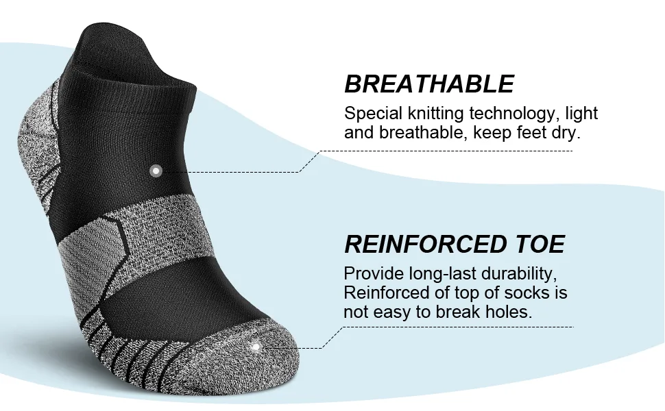 PAPLUS Compression Running Socks Women (6 Pairs), Ankle Athletic Socks Low Cut with Arch Support Mix of Colors(6 Pairs) Small-Medium - compression socks women