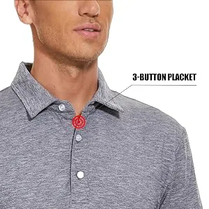 MAGCOMSEN Men's Short-Sleeve Polo,Golf Shirts for Men 3-Button Moisture Wicking,Athletic Casual Collared T-Shirt Sliver Medium - product information 18