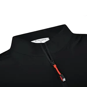 Derminpro Mens Quarter Zip Lightweight Long Sleeve Pullover Thermal Running Shirts XX-Large Dark Grey-01 - quarter zip mock neckline warm soft stretchy reinforced bottom men