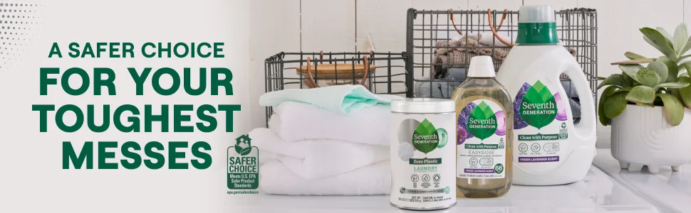 Seventh Generation Zero Plastic Laundry Detergent Powder Laundry soap Citrus and Sandalwood Water-activated formula 18.5 oz - A Safer Choice for Your Toughest Messes