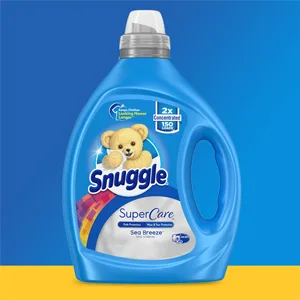 Snuggle SuperCare Laundry Fabric Softener Liquid, Sea Breeze, 2X Concentrated Fabric Conditioner, 150 Loads - snuggle liquid softener