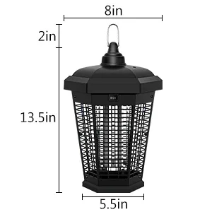 Bug Zapper Outdoor, 20W Mosquito Zapper with Dusk to Dawn Light Sensor, 4200V Electric Bug Zapper Indoor for 2300 Sq Ft Coverage - mosquito zapper