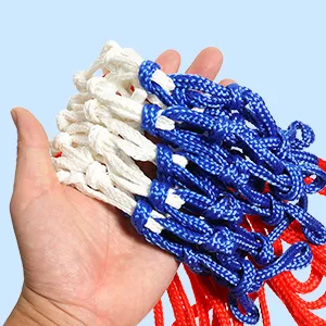 Hsei Basketball Net Replacement All Weather Basketball Net Fits Standard Indoor or Outdoor, 12 Loop Red, White, Blue - product information 4