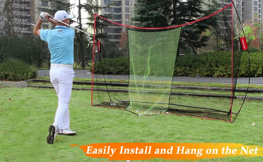Golf Net with Mat,Golf Hitting Net with Turf,10x7ft Golf Practice Net,Driving Range for Backyard Golf Net Target - Golf Training Net