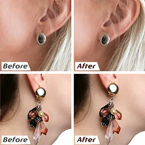 10 Pcs/5 Pairs Earring Backs for Studs, Droopy Ears and Heavy Earring, Upgraded Heavy Earring Support Backs, Tiara Earring Backs to Prevent Drooping, Hypoallergenic Earring Lifters (Silver + Gold) - Unique Design