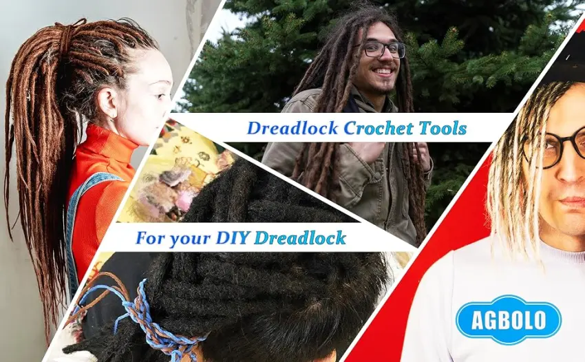 6PCS Dreadlock Crochet Needle for Dreadlocks, Durable 0.75mm Dreadlock Crochet Hooks for Hair with Interlocking Tool, Excellent for Maintaining Real Dread Loc - AGBOLO Dreadlock crochet tools for your DIY Dreadlock