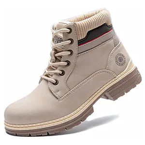 ANJOUFEMME Womens Hiking Snow Winter Boots 7.5 2001-black - snow boots