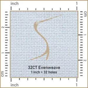 32CT Evenweave Cloth Embroidery Cross Stitch Fabric, Snow White, W29" x L39" - 32 count evenweave fabric