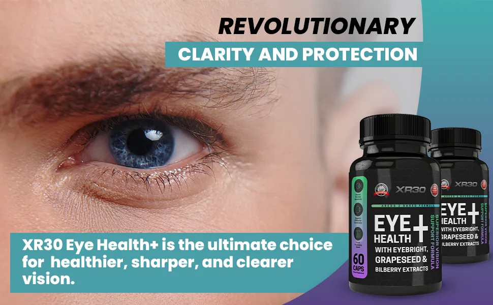 XR30 Eye Health + - with Eyebright, Grapeseed & Bilberry Extracts - 60 Caps - Made in USA - product information 3