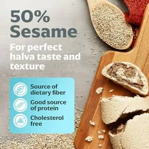 Achva Sesame Tahini 16 Ounce Non-GMO, No Preservatives, Kosher Parve, Vegan Sesame Tahini (Organic) - halva