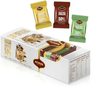 Achva Sesame Tahini 16 Ounce Non-GMO, No Preservatives, Kosher Parve, Vegan Sesame Tahini (Organic) - halva mini bars