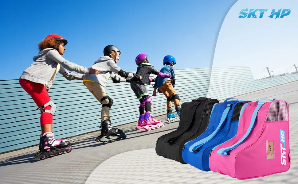 Roller Skate Bag with Adjustable Shoulder Strap for Kids and Adults to Hold Inline Skates Roller Skates Knee Pads BLACK - Where we can use the skate bag
