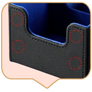 Weewooday 3 Pieces Leather Deck Card Boxes Cards Deck Game Box for 100 Plus Cards Compatible with MTG Commander Decks (Black Blue, Red, Green,) Black Blue, Red, Green Horizontal - product information 3