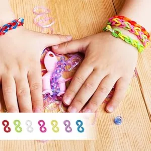 600 PCS S Clips Rubber Band Clips, DaKuan Connectors Rubber, Bracelet Making, DIY Handicrafts, Exquisite Gadgets, Transparent and Color - product information 4