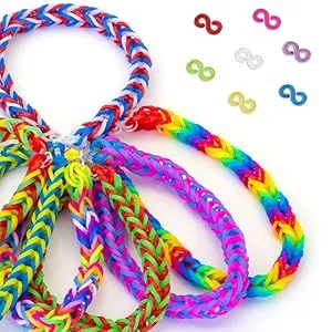 600 PCS S Clips Rubber Band Clips, DaKuan Connectors Rubber, Bracelet Making, DIY Handicrafts, Exquisite Gadgets, Transparent and Color - product information 5