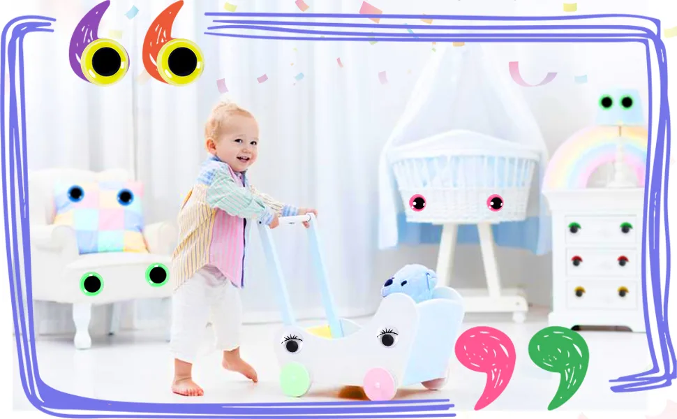 1000 Pcs Self Adhesive Googly Wiggle Eyes for DIY, Multi Colors and Sizes Craft Sticker Eyes Multicolor A 6-12MM - Googly Eyes
