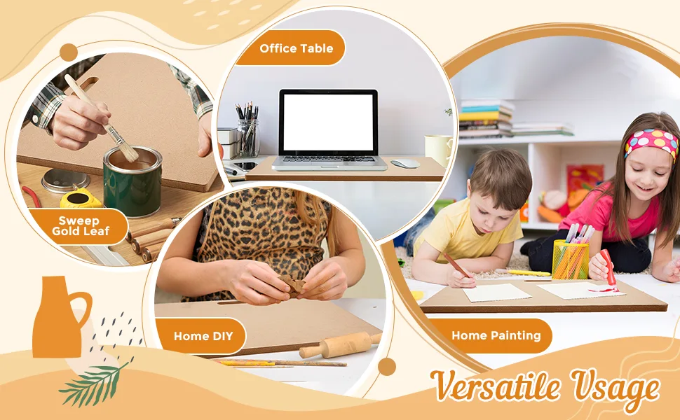 Portable Clay Wedging Board Clay Board with Built in Handle Wooden Mat Mud Board for Clay Crafts Arts Making, 12 x 18 Inch (1 Piece) - product information 5