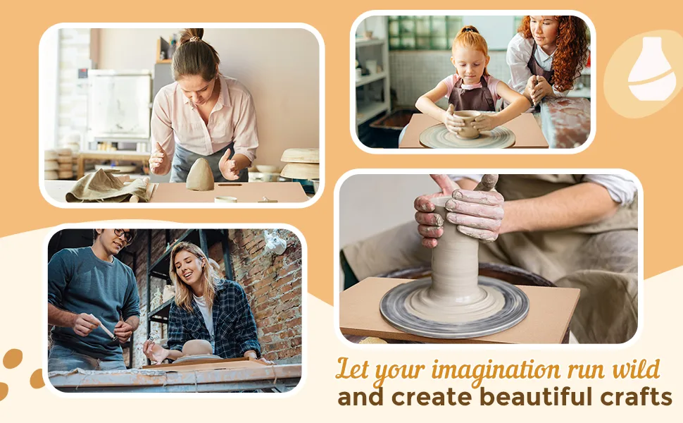 Portable Clay Wedging Board Clay Board with Built in Handle Wooden Mat Mud Board for Clay Crafts Arts Making, 12 x 18 Inch (1 Piece) - product information 6