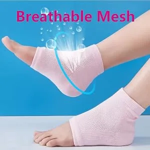 Moisturizing Gel Heel Socks Open Toe Socks Gel Lined Toeless Spa Socks for Dry Hard Cracked Heel (5P-Mixed) - breathbale