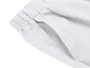 COOFANDY Linen Sets For Men 2 Piece Button Down Shirt Long Sleeve And Casual Beach Drawstring Waist Pants Summer Outfits A-white XX-Large - product information 8