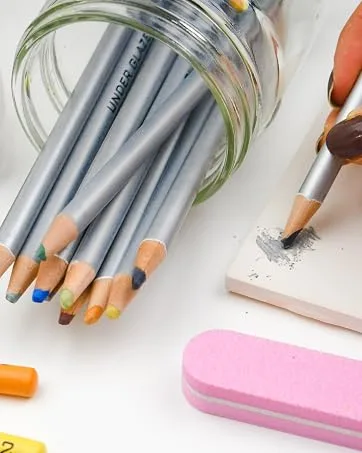 ChiPigments *Set of 10* Underglaze Pencils in Most Popular Colors for Fused Glass and Ceramic Projects - pencils