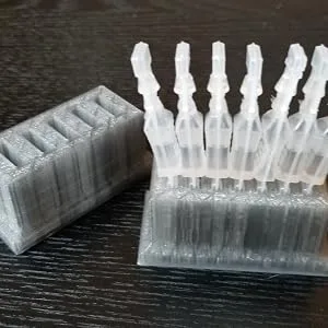 Znet3D Eye Drops Vial Holder for Single-use Disposable Eye Drops & Storage, Holds 7 Single use Disposable vials (Red) - Eye Drop Vial Holders - Translucent Black