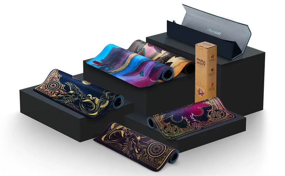 Paramint Light Lotus (Stitched) - MTG Playmat - Compatible for Magic The Gathering Playmat - Play MTG, YuGiOh, Pokemon, TCG - Original Play Mat Art Designs & Accessories Stitched Light - All on display