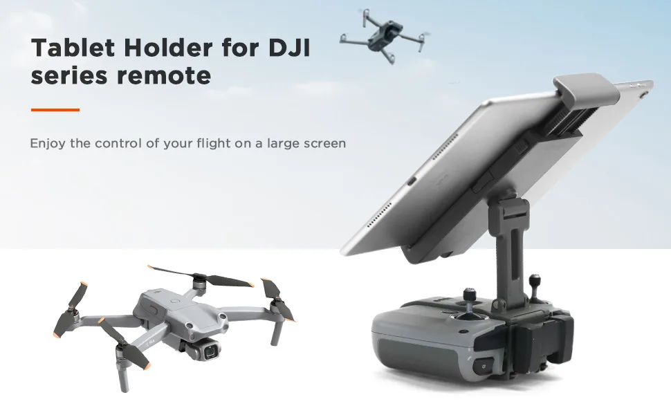 CYNOVA 4-13.5 Inch Tablet Holder for DJI RC-N1 Remote Controller Tablet Mount for DJI Mini 2,Mavic Air 2,DJI Mini 3 Pro Drone Extended Control Phone Clip with Lanyard - CYNOVA Pad Holder Compatible with DJI Mini 2/ Mavic Air 2/ Mavic Air 2S Tablet Mount Holder