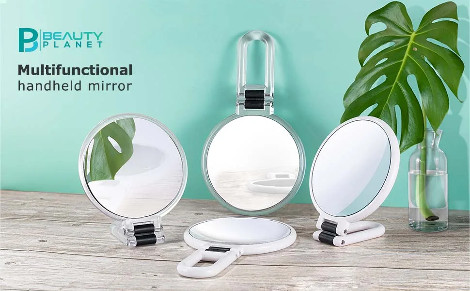 B Beauty Planet 20x Magnifying Hand Held Mirror,Travel Folding Handheld Mirror,Two-Way Roller Double Sided Magnified Mirror with 1/20x Magnification PC Material - Magnifying mirror 20x, it