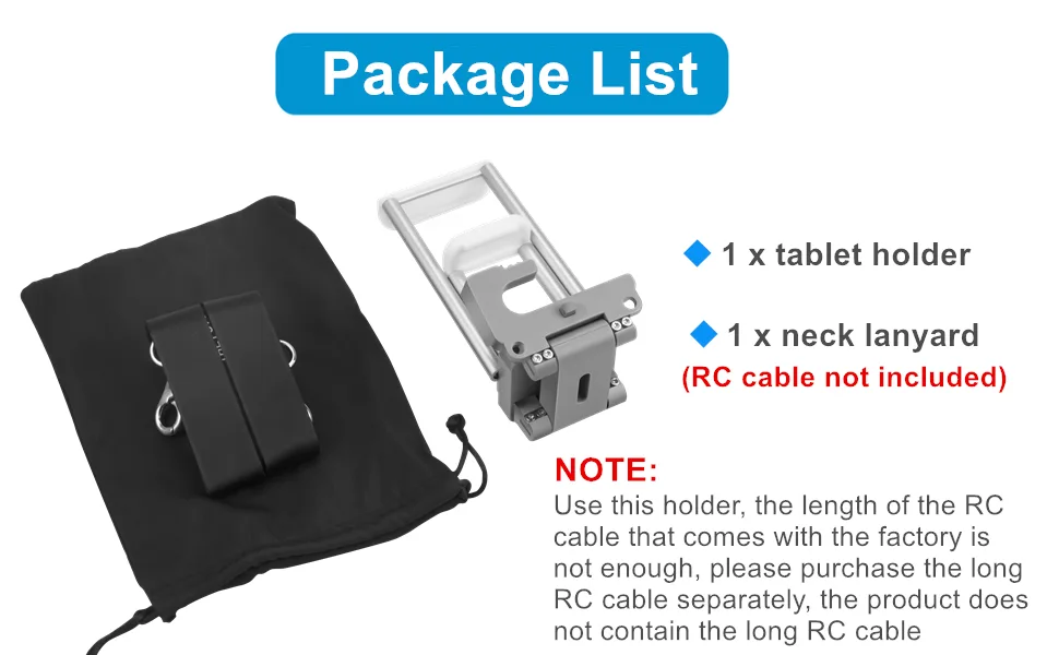 Hanatora 4-11 Inch Tablet Holder Mount Bracket with Lanyard for DJI Mavic 3,Air 2S, Mavic Air 2,DJI Mini 3 Pro,Mini 2 Drone Remote Controller, Extended Control Clip Accessories - product information 6