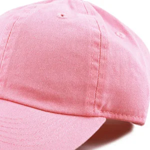 Kids Washed Low Profile Cotton and Denim UPF 50+ Plain Baseball Cap Hat 6-9 Years 0. Light Pink - detail1