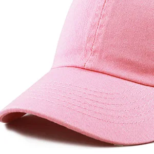 Kids Washed Low Profile Cotton and Denim UPF 50+ Plain Baseball Cap Hat 6-9 Years 0. Light Pink - detail3