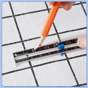 Sliding Gauge Sewing Measuring Tool Stainless Steel Quilting Ruler for Knitting Crafting Sewing Beginner Hemming Measuring(3) - product information 4