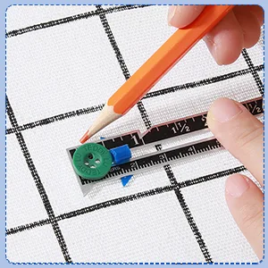 Sliding Gauge Sewing Measuring Tool Stainless Steel Quilting Ruler for Knitting Crafting Sewing Beginner Hemming Measuring(3) - product information 5