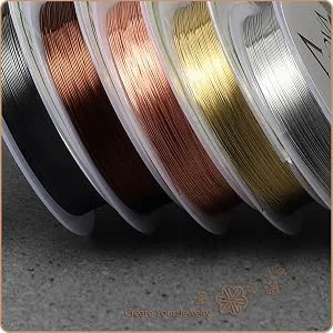 BEADNOVA Craft Wire Jewelry Beading Wire Tarnish Resistant Copper Wire for Jewelry Making with Cutting Pliers (5pcs, 26 Gauge) - product information 2