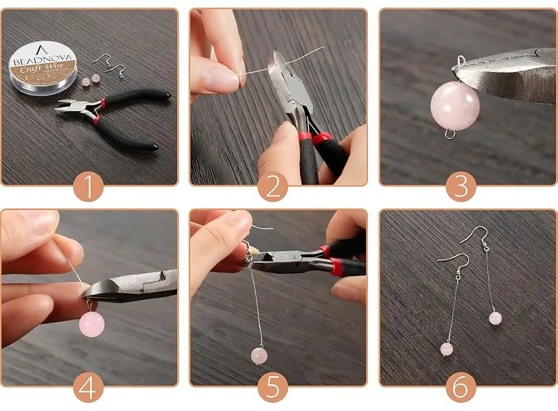 BEADNOVA Craft Wire Jewelry Beading Wire Tarnish Resistant Copper Wire for Jewelry Making with Cutting Pliers (5pcs, 26 Gauge) - product information 6