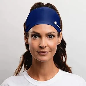 Suddora Solid Color Wide Headband/Sweatband - Workout, Football, Soccer, Yoga Solid Color Wide Headband Orange - suddora